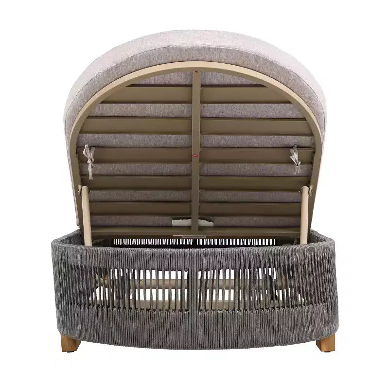 Christopher Knight Home Lariya 5 Piece Outdoor Acacia Wood Chaise Lounge Chat Set with Cushions and Side Table