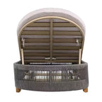 Christopher Knight Home Lariya 5 Piece Outdoor Acacia Wood Chaise Lounge Chat Set with Cushions and Side Table