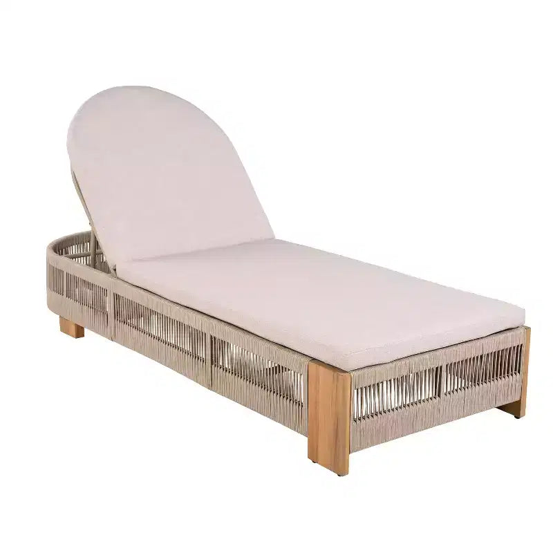 Christopher Knight Home Lariya 5 Piece Outdoor Acacia Wood Chaise Lounge Chat Set with Cushions and Side Table