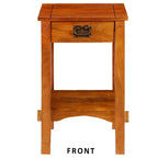 Royal Hampton Spacious Mango Wood with Slatted Side Panels Telephone Stand