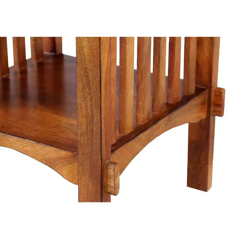 Royal Hampton Spacious Mango Wood with Slatted Side Panels Telephone Stand