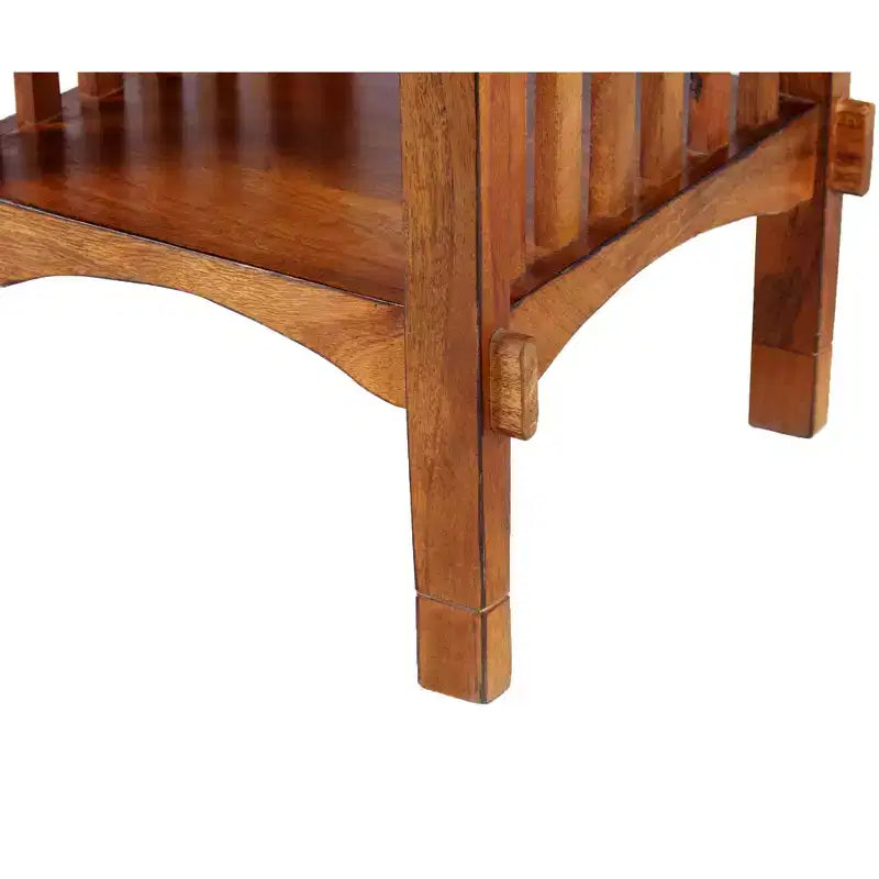 Royal Hampton Spacious Mango Wood with Slatted Side Panels Telephone Stand