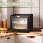 Double Layer Large Bread Box for Kitchen Counter, Large Capacity Bread Storage Container Bread Box