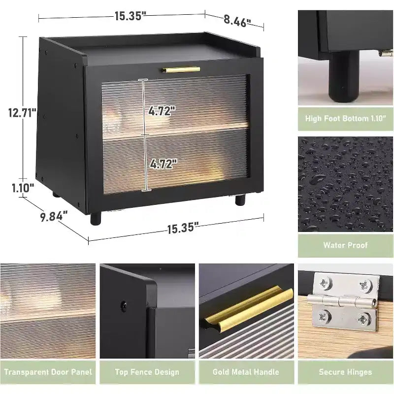 Double Layer Large Bread Box for Kitchen Counter, Large Capacity Bread Storage Container Bread Box