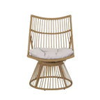 Ensemble de chaises de club et table d'appoint d'extérieur en osier Berton de Christopher Knight Home avec coussin