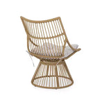 Ensemble de chaises de club et table d'appoint d'extérieur en osier Berton de Christopher Knight Home avec coussin