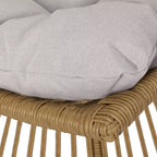 Ensemble de chaises de club et table d'appoint d'extérieur en osier Berton de Christopher Knight Home avec coussin