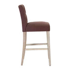 WestinTrends Hayes 29 Tabouret de bar rembourré en tissu de lin (Lot de 3), Gris antique, Marron