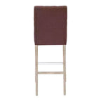 WestinTrends Hayes 29 Tabouret de bar rembourré en tissu de lin (Lot de 3), Gris antique, Marron