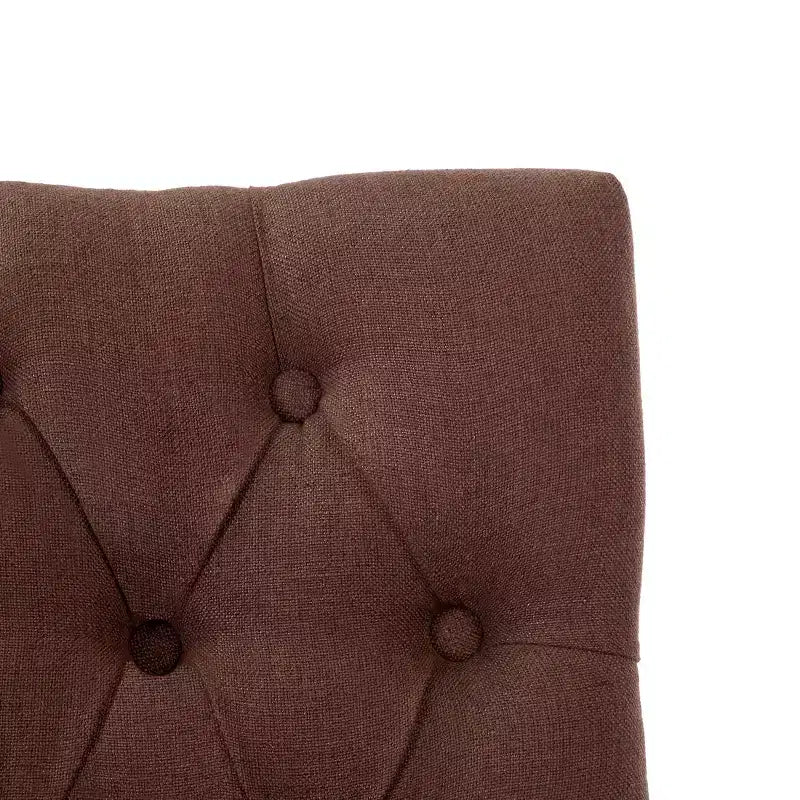 WestinTrends Hayes 29 Tabouret de bar rembourré en tissu de lin (Lot de 3), Gris antique, Marron