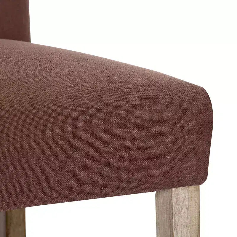 WestinTrends Hayes 29 Tabouret de bar rembourré en tissu de lin (Lot de 3), Gris antique, Marron