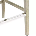 WestinTrends Hayes 29 Tabouret de bar rembourré en tissu de lin (Lot de 3), Gris antique, Marron