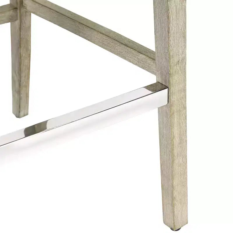 WestinTrends Hayes 29 Tabouret de bar rembourré en tissu de lin (Lot de 3), Gris antique, Marron