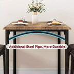 Ensemble Table à Manger pour 4 Personnes avec Table Rectangulaire, Banc Rembourré et 2 Chaises, Ensemble de Salle à Manger Peu Encombrant pour Petits Espaces, Appartements