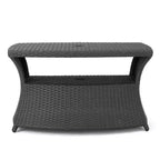 Christopher Knight Home Salem Ensemble de 3 chaises longues réglables en osier avec table d'appoint