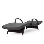 Christopher Knight Home Salem Ensemble de 3 chaises longues réglables en osier avec table d'appoint
