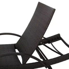 Christopher Knight Home Salem Ensemble de 3 chaises longues réglables en osier avec table d'appoint