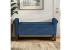 Banc ottoman en bois Okak Accent Lift-Top avec deux accoudoirs latéraux, banc à chaussures rembourré, banc de rangement pour le salon, la chambre à coucher