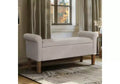 Okak Accent Lift-Top Wooden Ottoman Bench with Two Side Arms,Upholstered Shoe Bench Storage Bench for Living Room,Bedroom