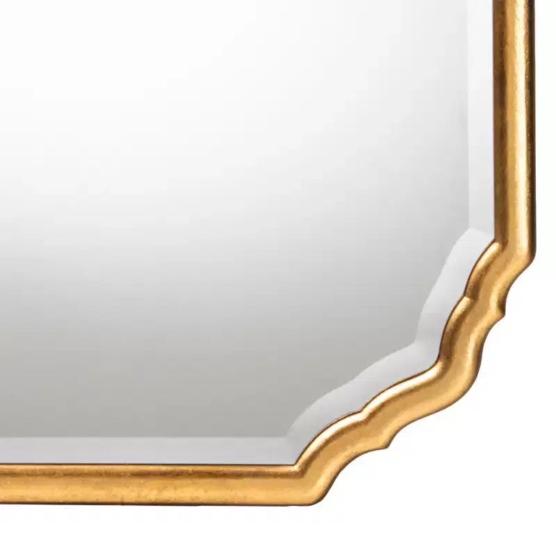 Miroir mural décoratif Pacino de Baxton Studio, finition feuille d'or antique