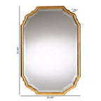 Miroir mural décoratif Pacino de Baxton Studio, finition feuille d'or antique