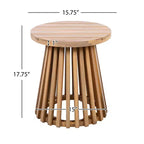 Christopher Knight Home Kairos Ensemble de 3 chaises de jardin de style transitionnel en bois d'acacia avec table d'appoint ronde