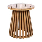 Christopher Knight Home Kairos Ensemble de 3 chaises de jardin de style transitionnel en bois d'acacia avec table d'appoint ronde