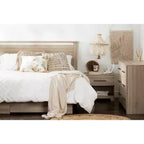 HomeStock Commode horizontale en panneaux de particules de 7,5 po de hauteur avec 6 tiroirs au fini beige