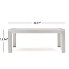 GDFStudio Martha Outdoor Aluminum Loveseat and Coffee Table Set with Cushions