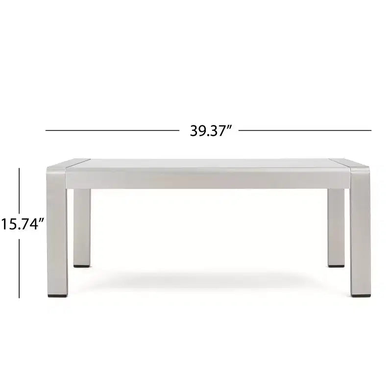 GDFStudio Martha Outdoor Aluminum Loveseat and Coffee Table Set with Cushions