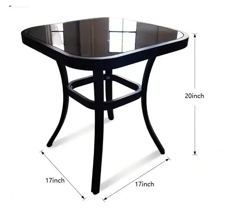 ALAULM 7-Seat Aluminum Patio Furniture Set, Modern Metal Outdoor Conversation Sets w/45in Propane Fire Pit Table