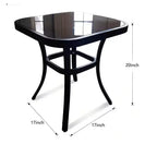 ALAULM Ensemble de mobilier de jardin en aluminium 9 places, salons de conversation d'extérieur modernes en métal avec table foyer au propane de 45 pouces