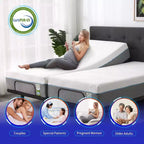 Dyonery Adjustable Beds with 12 Gel Memory Foam Mattress Smart APP Control Massage