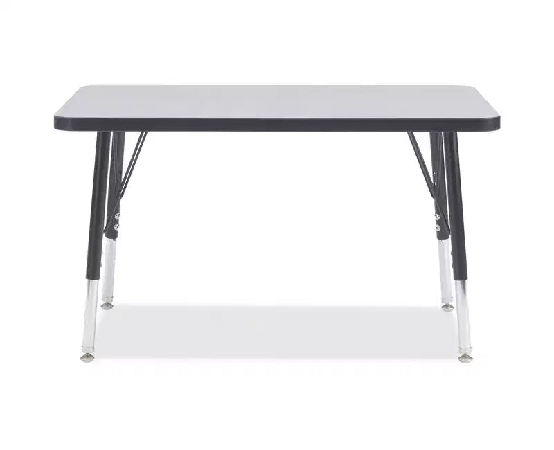 Table rectangulaire Jonti-Craft Berries, hauteur élémentaire, rebord de couleur (24 x 36) en noir