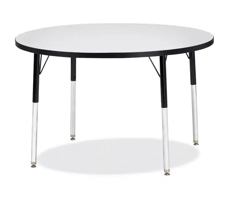 Jonti-Craft Berries Adult Height Color Edge Round Table 42 x 42 in Black