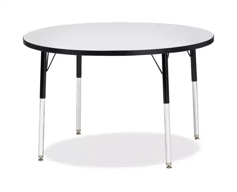 Jonti-Craft Berries Adult Height Color Edge Round Table 42 x 42 in Black