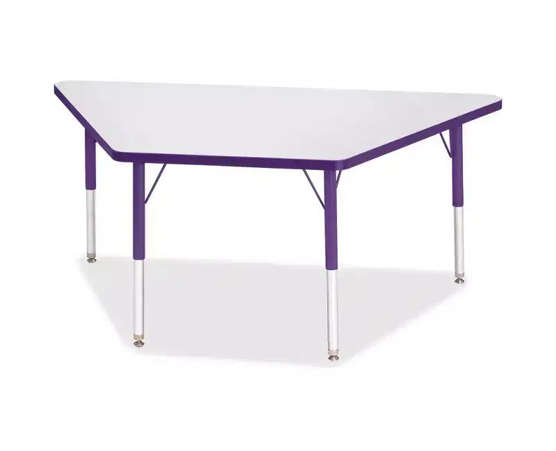 Jonti-Craft Berries Elementary Height Prism Edge Trapezoid Table 30 x 60 in Purple