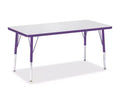 Jonti-Craft Berries Elementary Height Color Edge Rectangle Table (24 x 48) in Purple