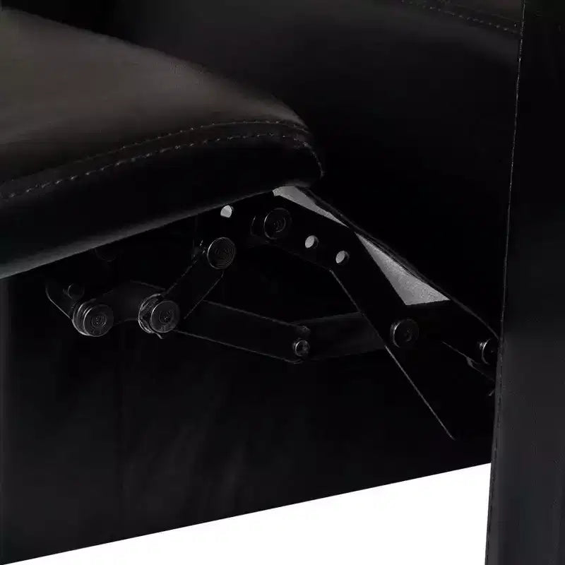 vidaXL 3-Seater Home Theater Recliner Sofa with Built-in Cup Holder - Black