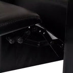 vidaXL 3-Seater Home Theater Recliner Sofa with Built-in Cup Holder - Black