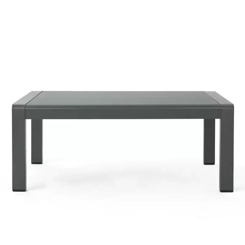 Christopher Knight Home Tiffany Outdoor Modern 6 Seater Aluminum Frame Sofa Set with Coffee Table