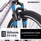 Zeus & Ruta 26 Mountain Bike with 21-Speed Gear, Front Suspension, V-Brake, Carbon Steel Frame Bicycle for Teens and Women