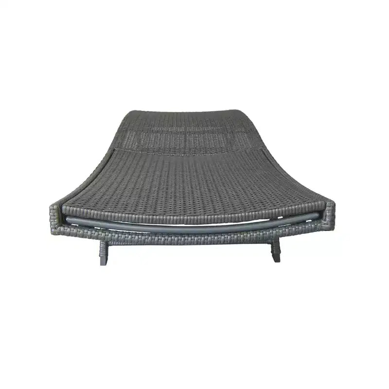 Christopher Knight Home Calvin 6 Piece Outdoor Rattan and Iron Adjustable Chaise Lounges with Foldable Tables