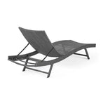 Christopher Knight Home Calvin 6 Piece Outdoor Rattan and Iron Adjustable Chaise Lounges with Foldable Tables