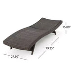 Christopher Knight Home Calvin 6 Piece Outdoor Rattan and Iron Adjustable Chaise Lounges with Foldable Tables