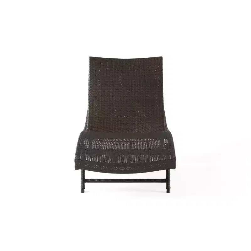Christopher Knight Home Calvin 6 Piece Outdoor Rattan and Iron Adjustable Chaise Lounges with Foldable Tables