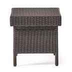 Christopher Knight Home Calvin 6 Piece Outdoor Rattan and Iron Adjustable Chaise Lounges with Foldable Tables