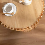 Okak Cylinder Coffee & Side Tables with Textured Barrel Design Mid-Century Modern, Industrial, Brutalist Styles 16 or 24H (Set of 1 or 2)