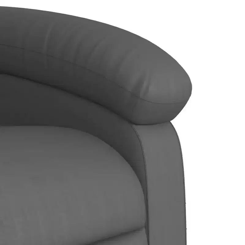 vidaXL Fauteuil inclinable de massage et releveur électrique en similicuir gris avec inclinaison manuelle – Siège confortable pour personnes âgées pour salon