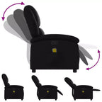 vidaXL Fauteuil de massage inclinable Similicuir noir, métal, contreplaqué, individuel